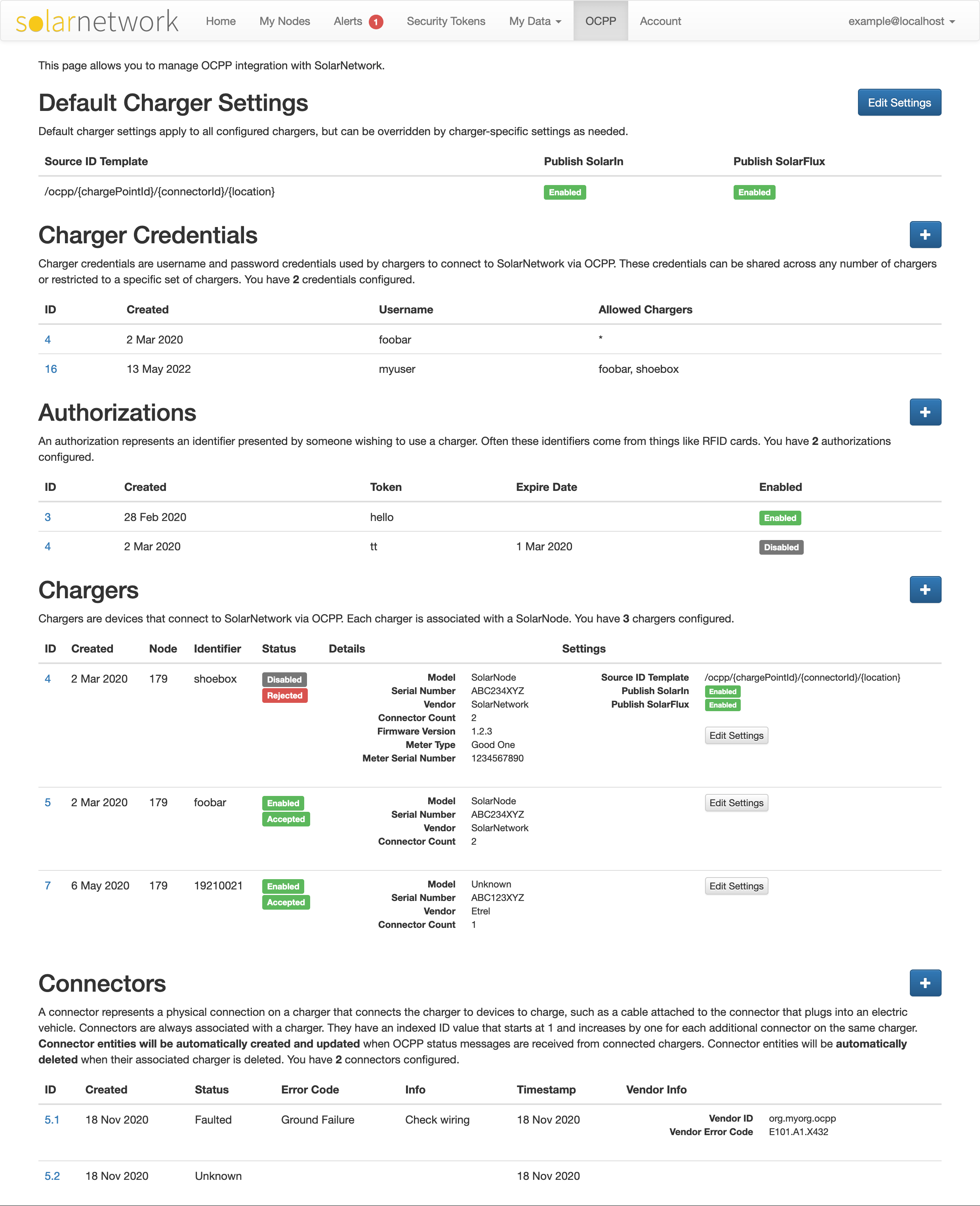 SolarUser OCPP UI